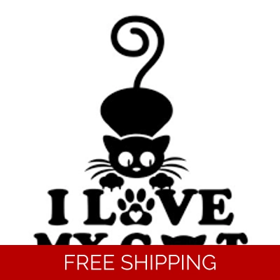 I Love my Cat Die Cut Vinyl Decal sticker I Love my Cat Die Cut Vinyl Decal sticker